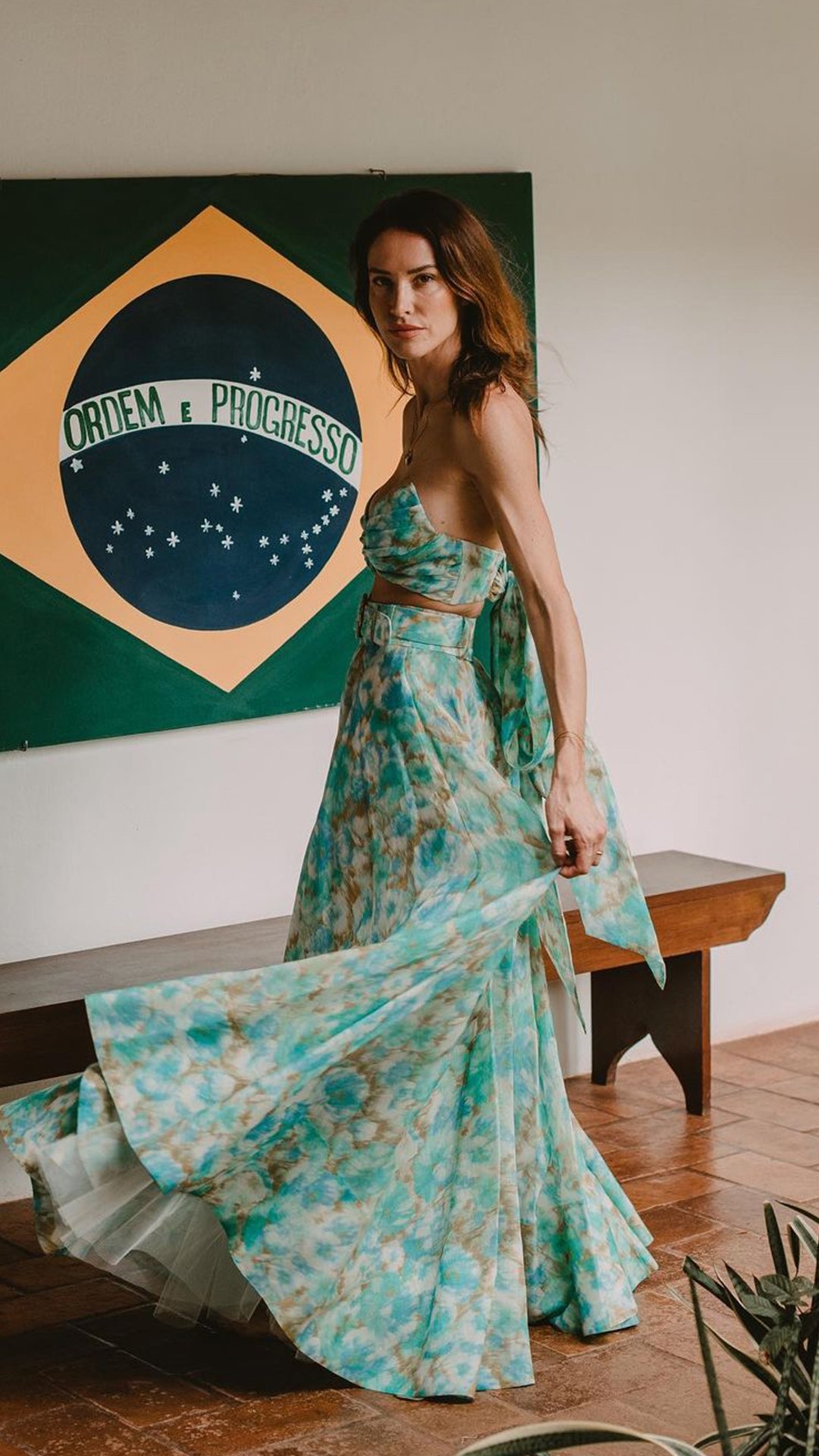 The High Tide Twist Bodice and High Tide Maxi Skirt as seen on Ludovica Sauer 