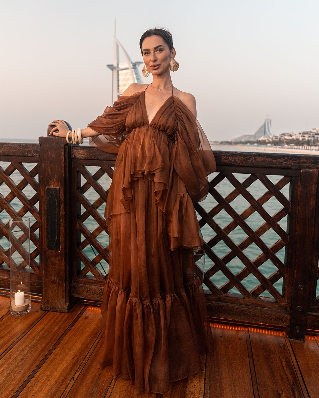 EUGENIA POLYAKOVA: NATURA GATHERED TOP AND SKIRT 