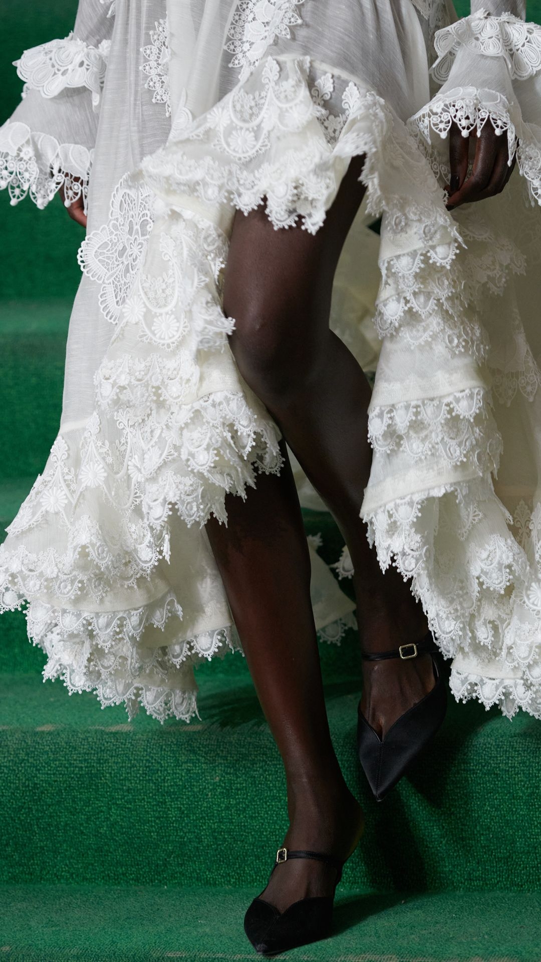 LOOK 3: Matchmaker Doily Dress in Ivory AND Aura Mule 65 in Black 