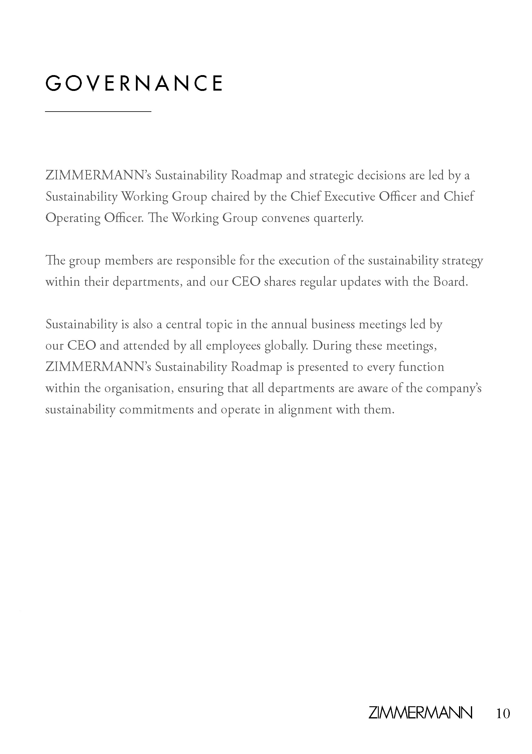 An in-depth report outlining ZIMMERMANNs sustainability progress for 2022.