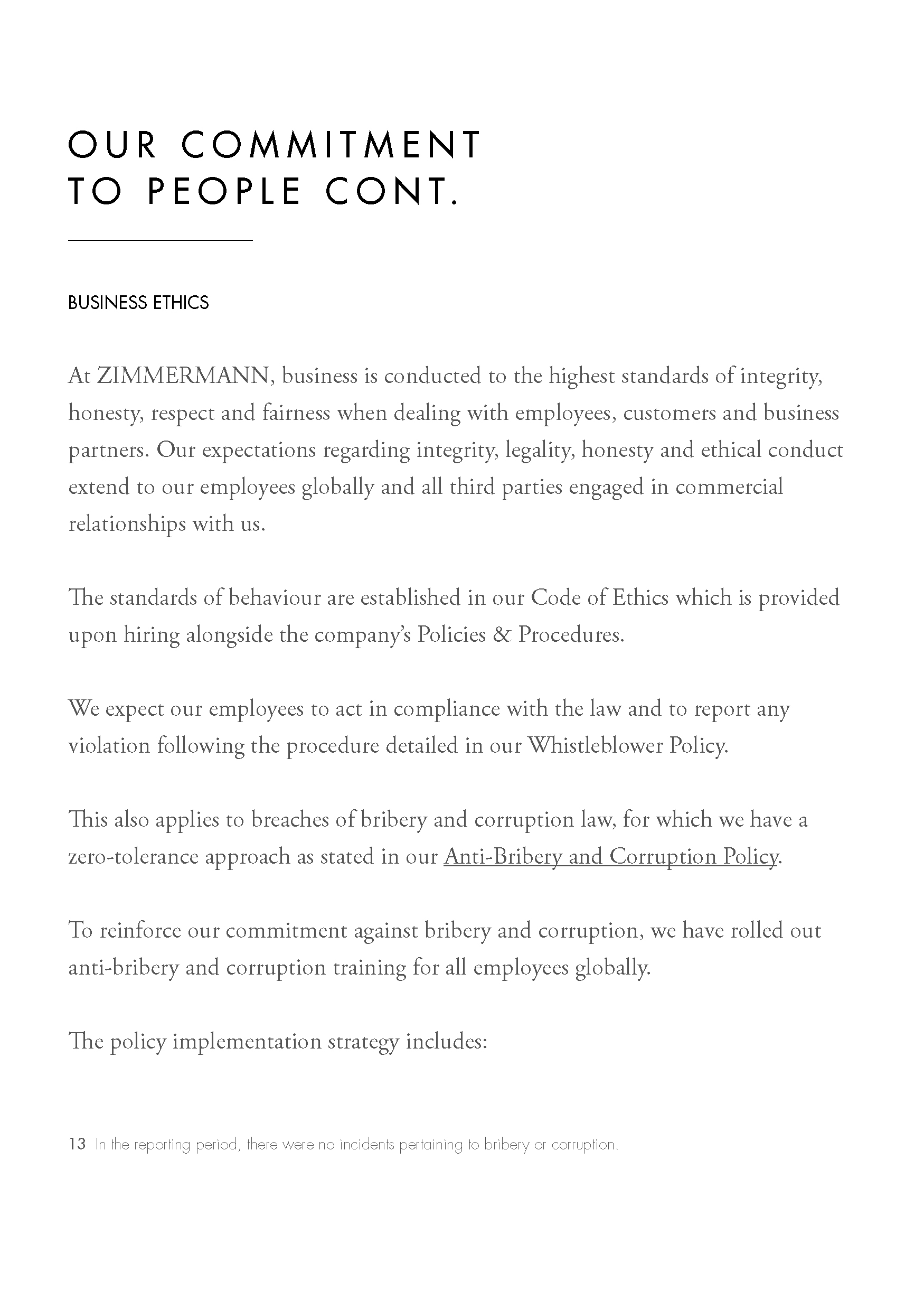An in-depth report outlining ZIMMERMANNs sustainability progress for 2022.