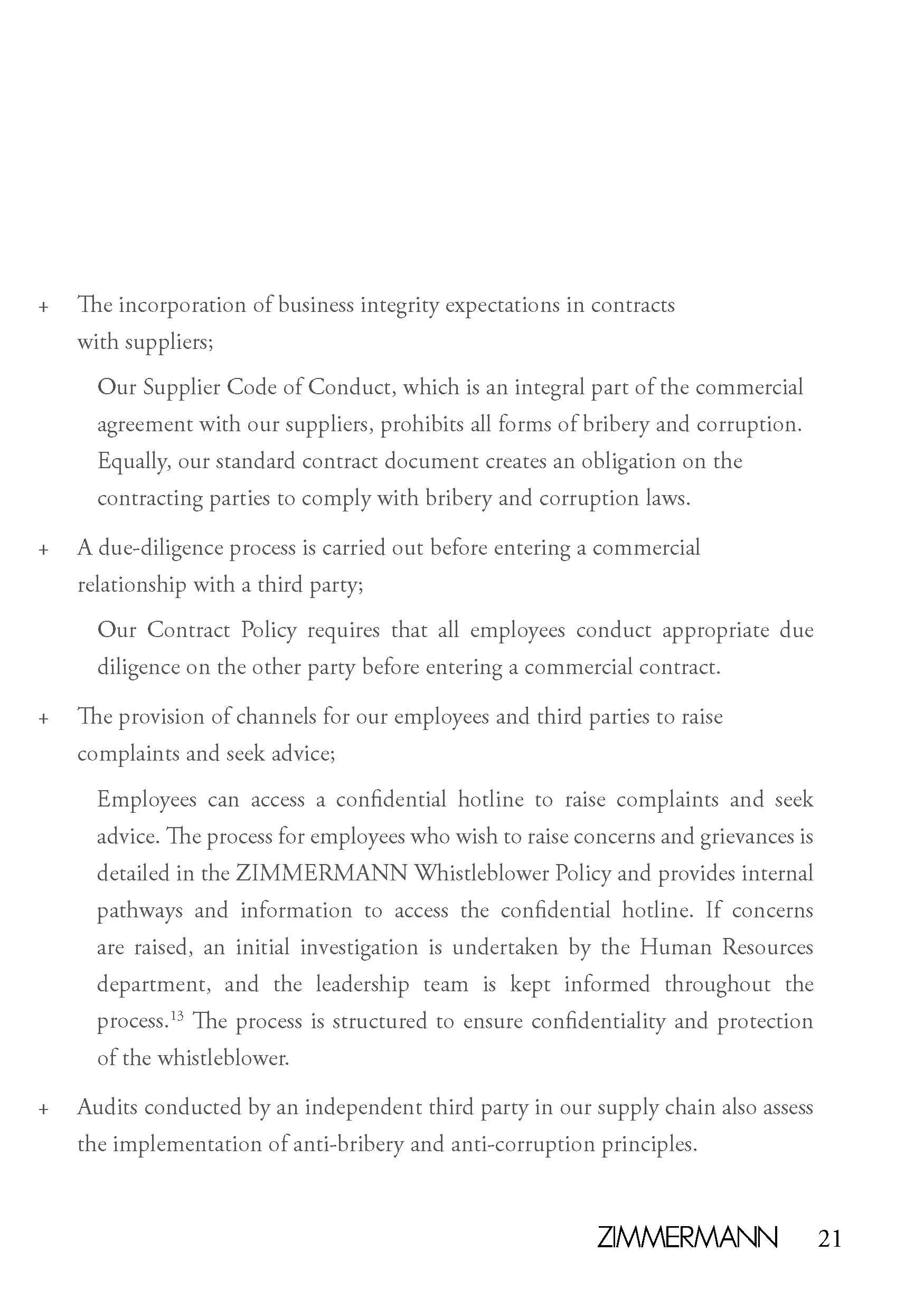 An in-depth report outlining ZIMMERMANNs sustainability progress for 2022.