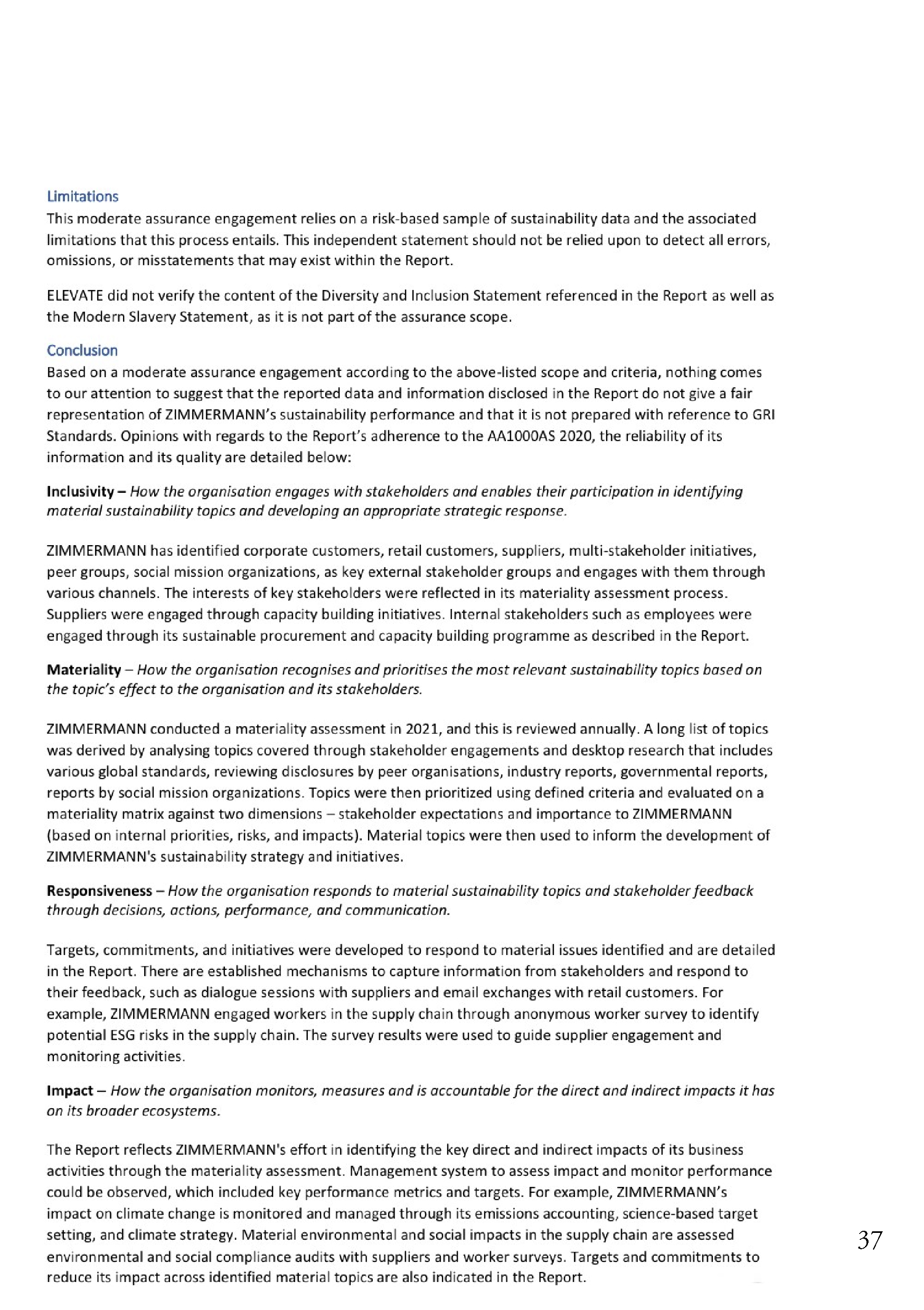 An in-depth report outlining ZIMMERMANNs sustainability progress for 2022.