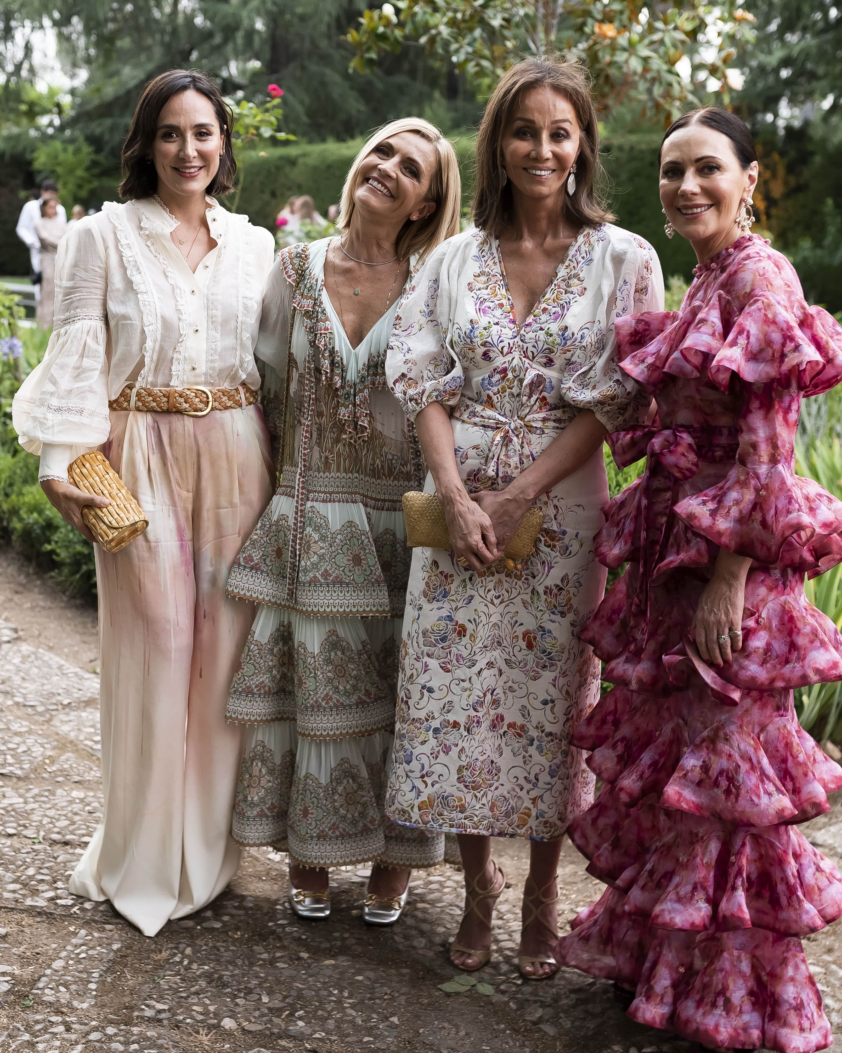 Tamara Falco, Simone Zimmermann, Isabel Preysler and Nicky Zimmermann 