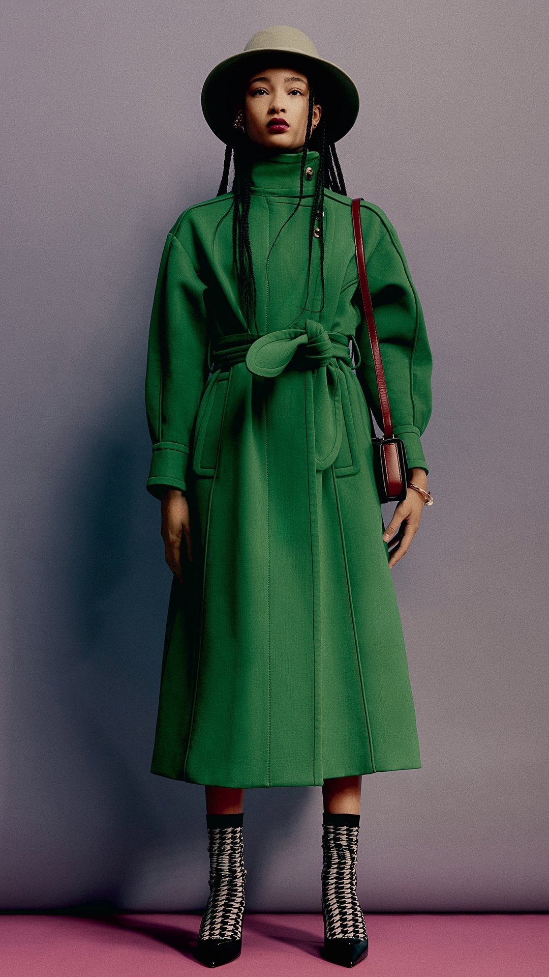 Celestial Funnel neck Coat as seen in Vogue Australia 