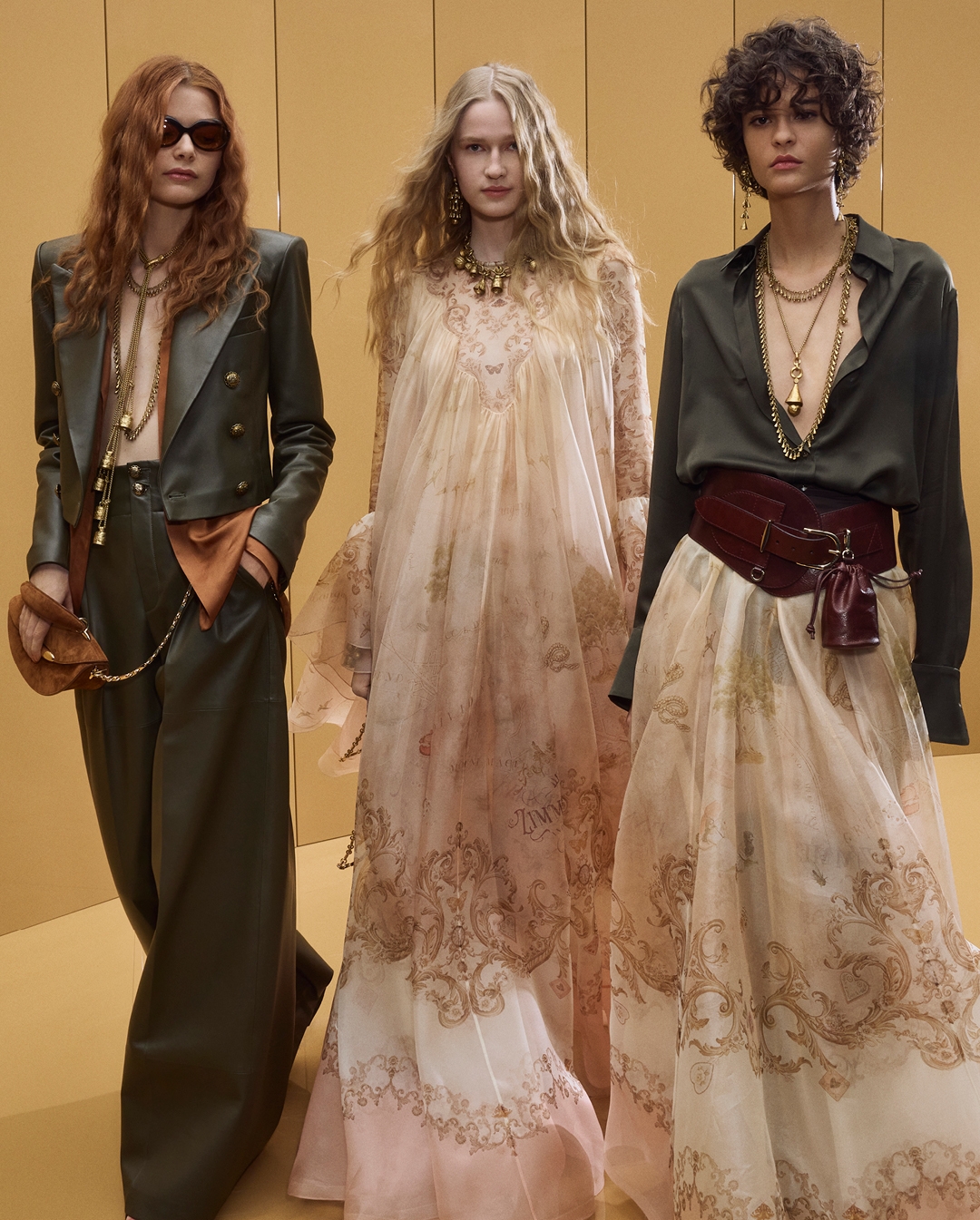 LOUISE IN LOOK 16, MARYNA IN LOOK 17 AND SOPHIA IN LOOK 15 