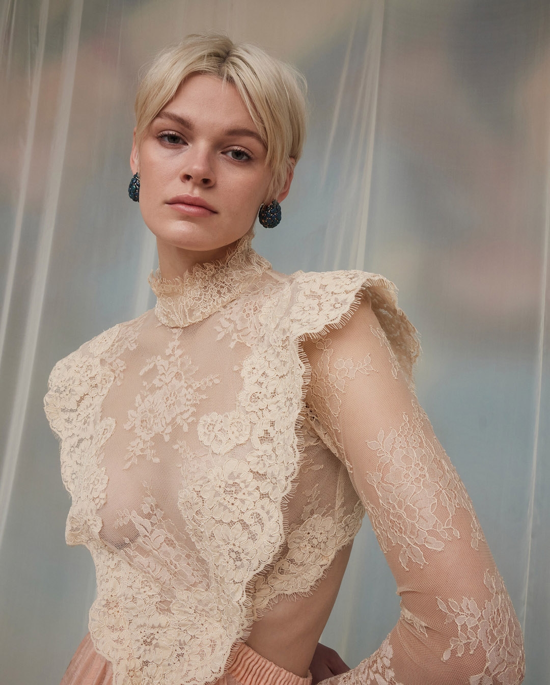 Detail image of layered fall Runway collection styles 
