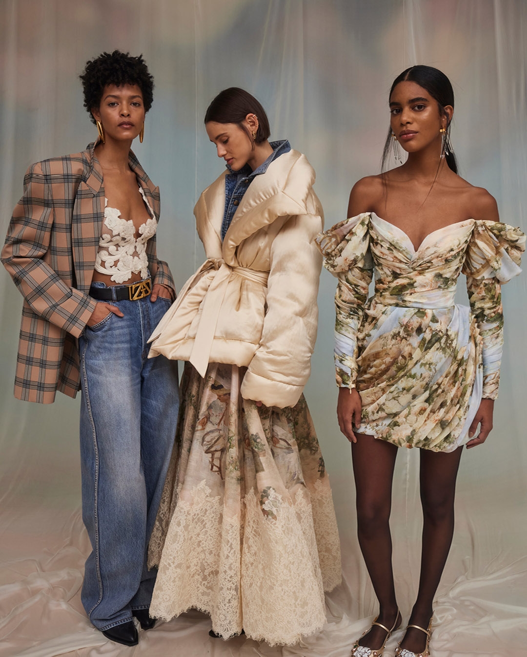 Group of models backstage at our Fall 2022 collection presentation 