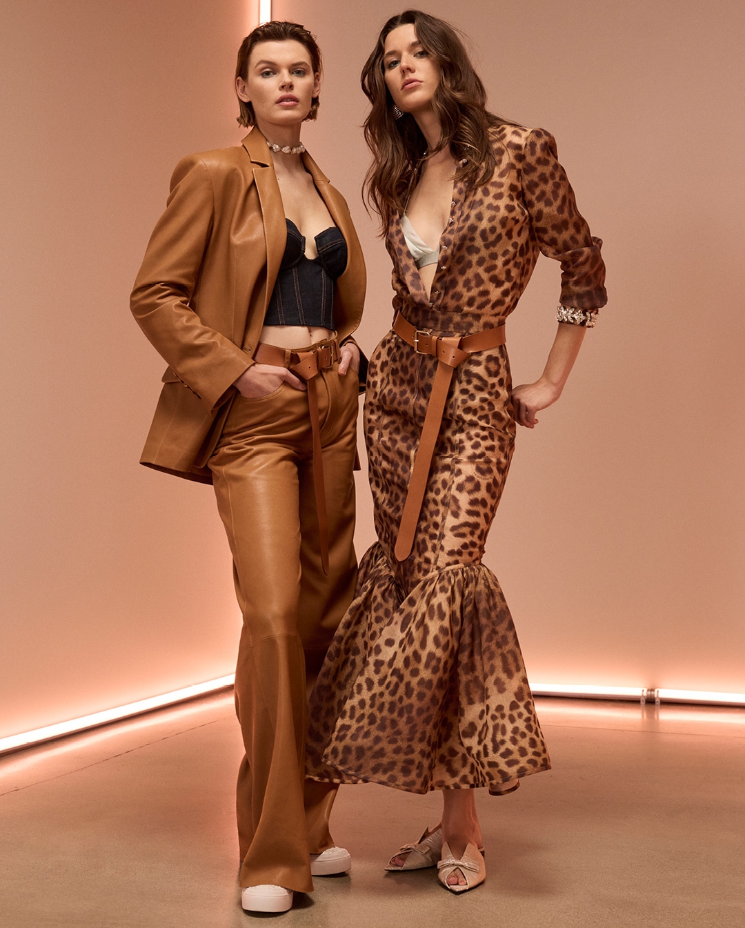 Cara Taylor in Look 16 and Vivienne Rohner in Look 14 