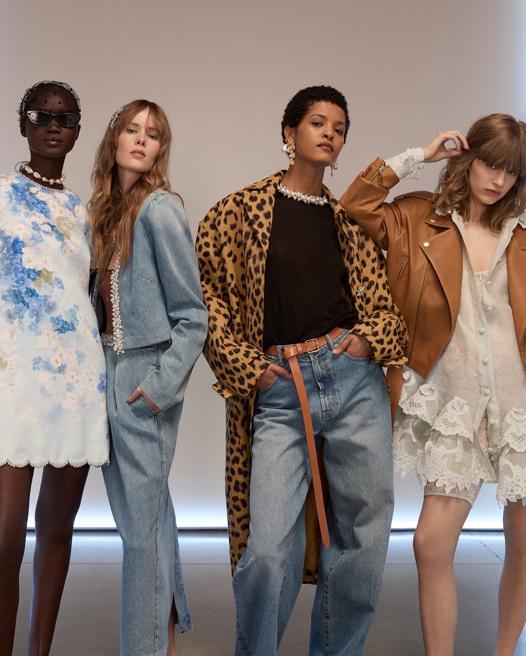 Abeny Nhial in Look 19, Kristine Lindseth in Look 22, Laiza de Moura in Look 20 and Aivita Muze in Look 21 