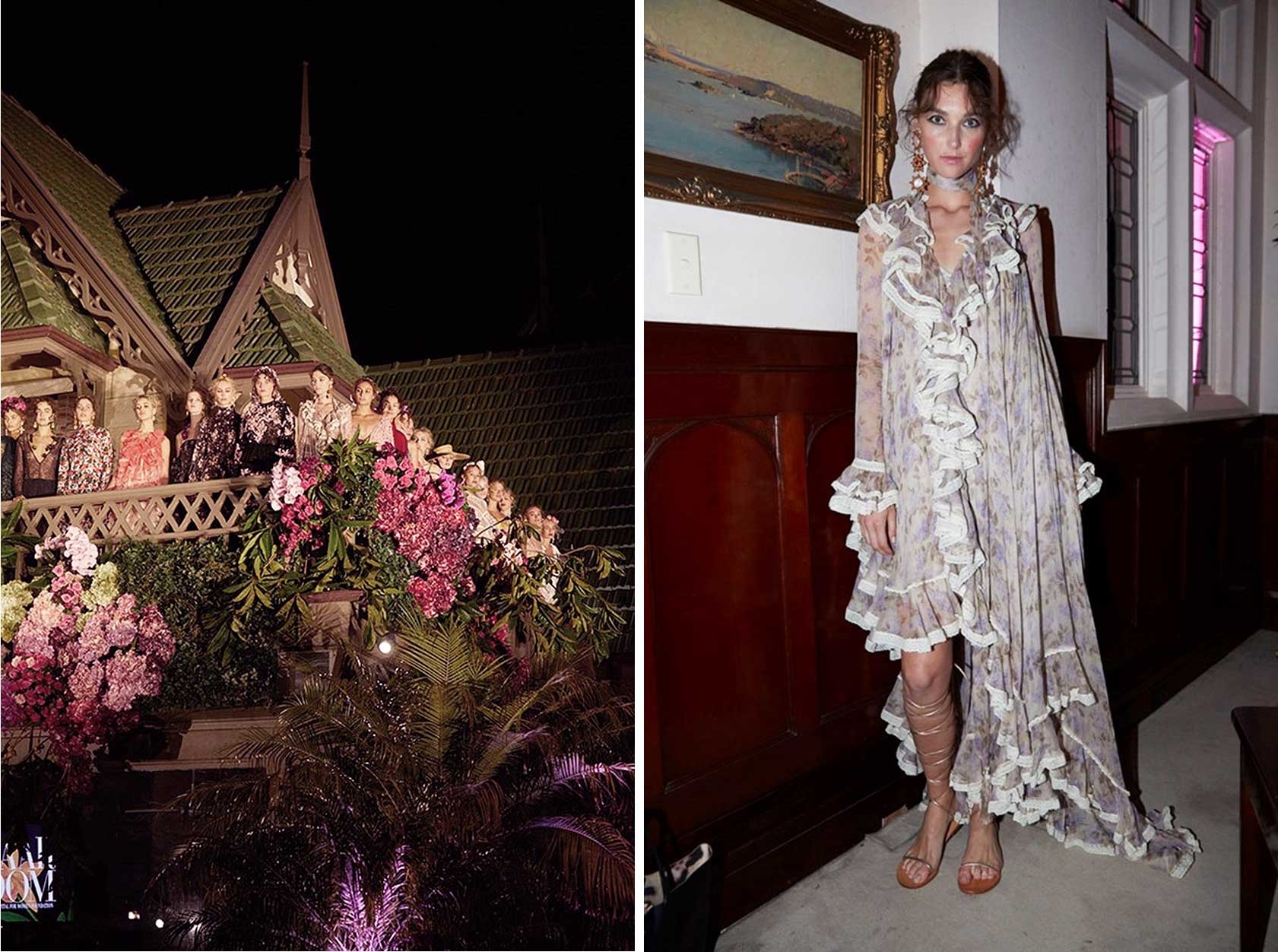 The models wearing our designs at the Harper's Bazaar event
