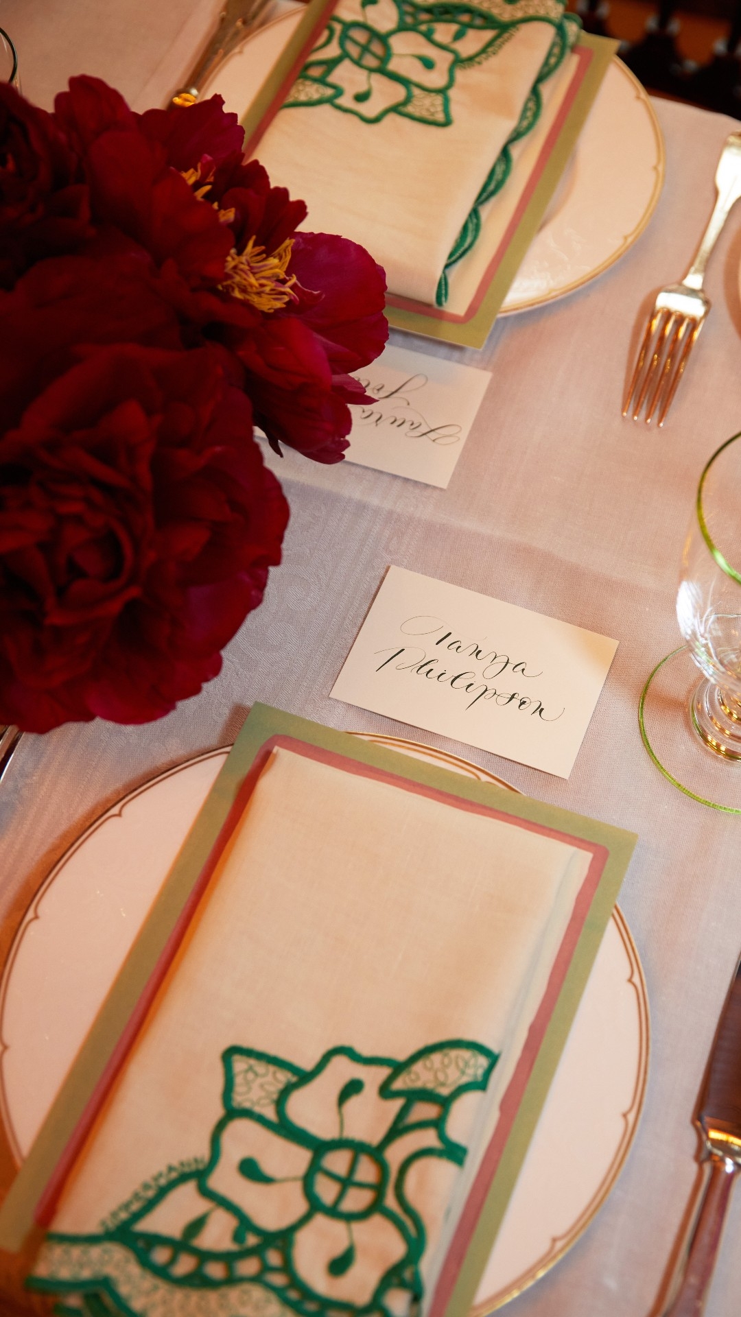 The tablescape for our summer lunch 