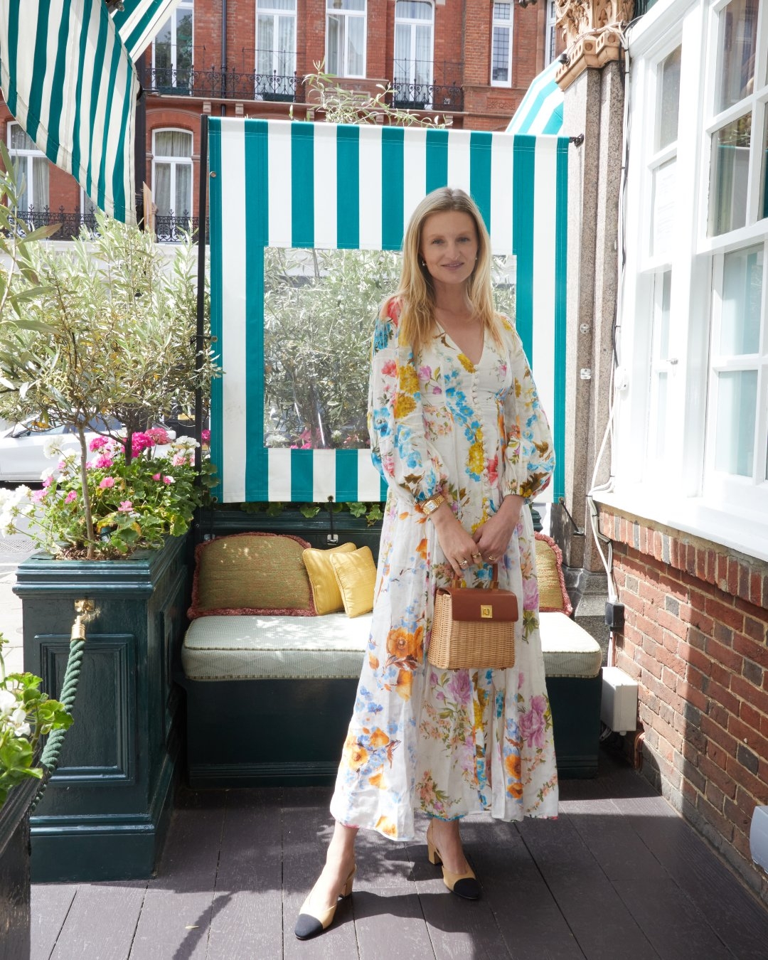 Candice Lake in the Halcyon Panelled Maxi Dress  