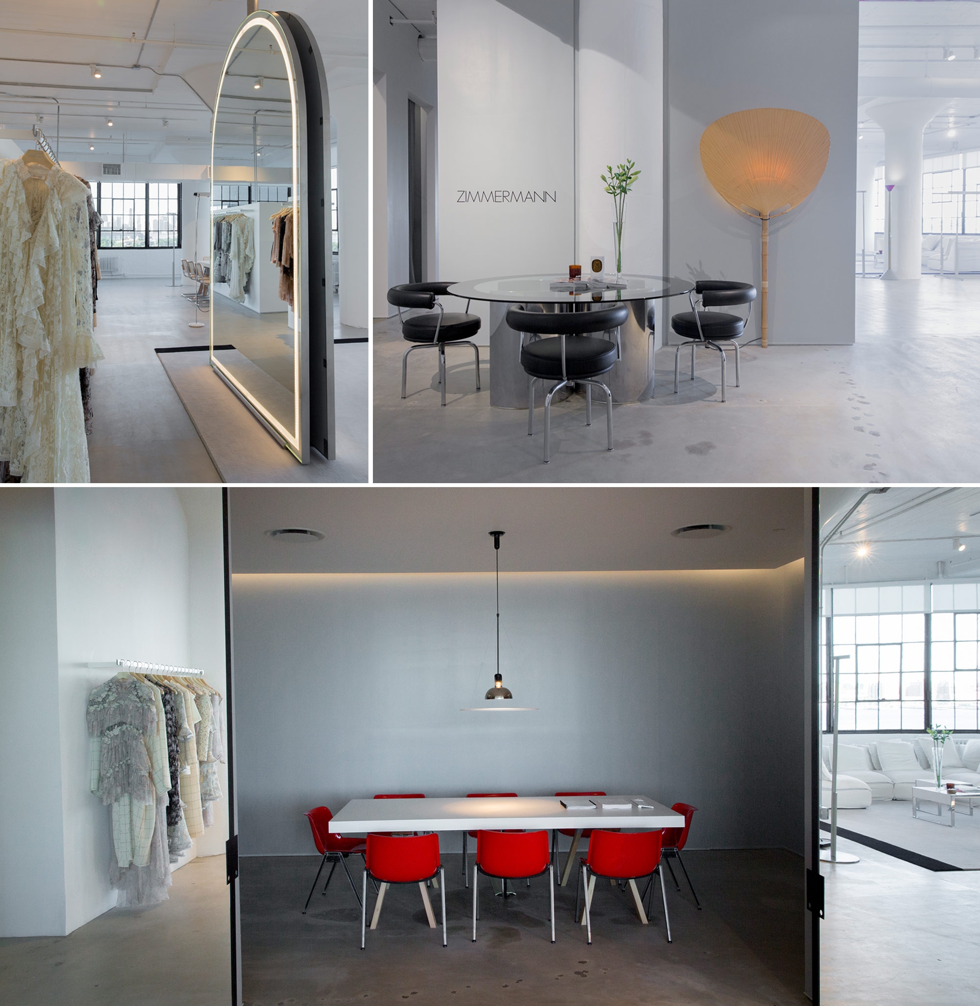 A collection of images of our meeting areas in the New York Office