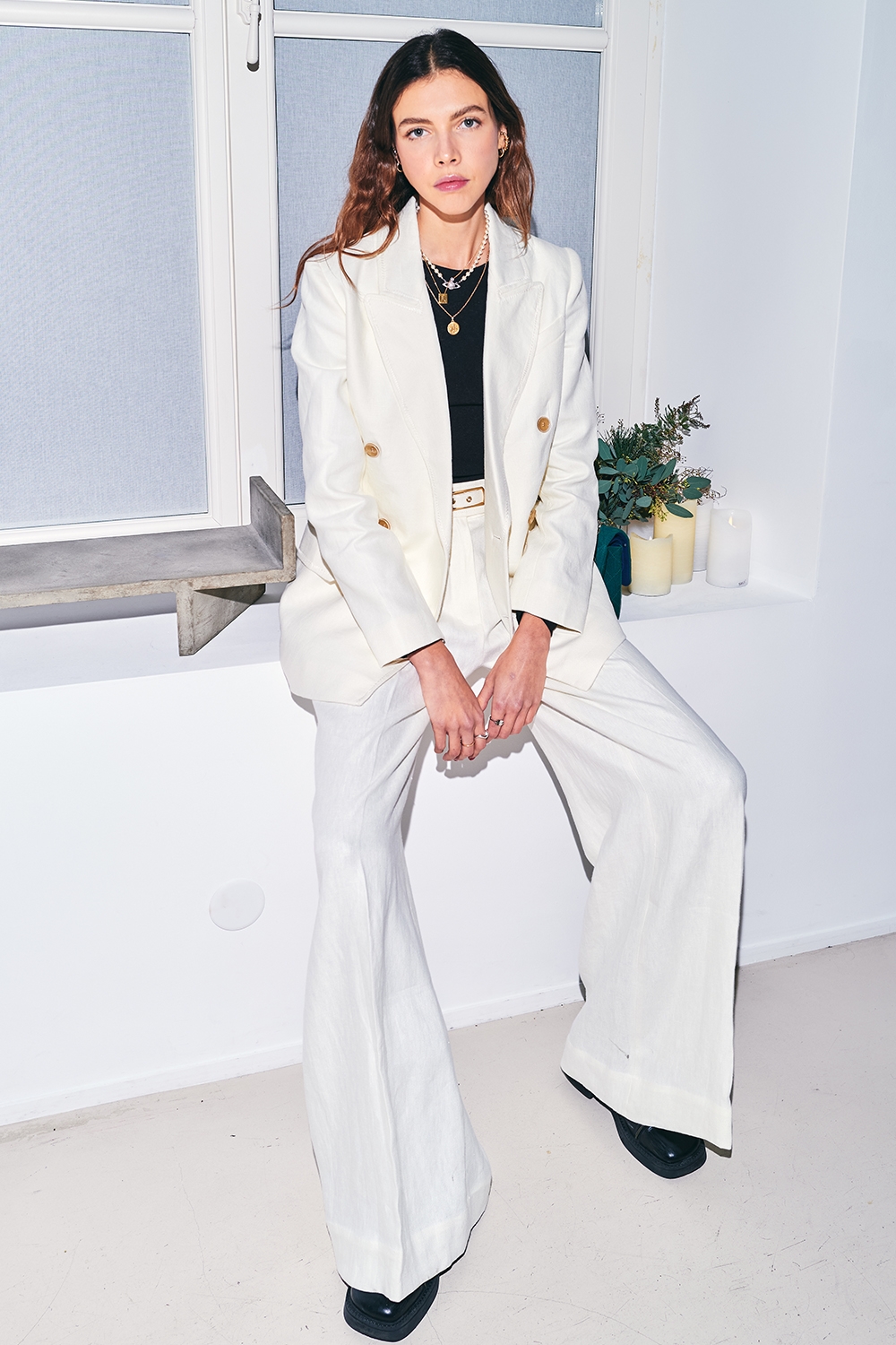 LEA JULIAN: MATCHMAKER TAILORED JACKET AND WIDE LEG PANT 