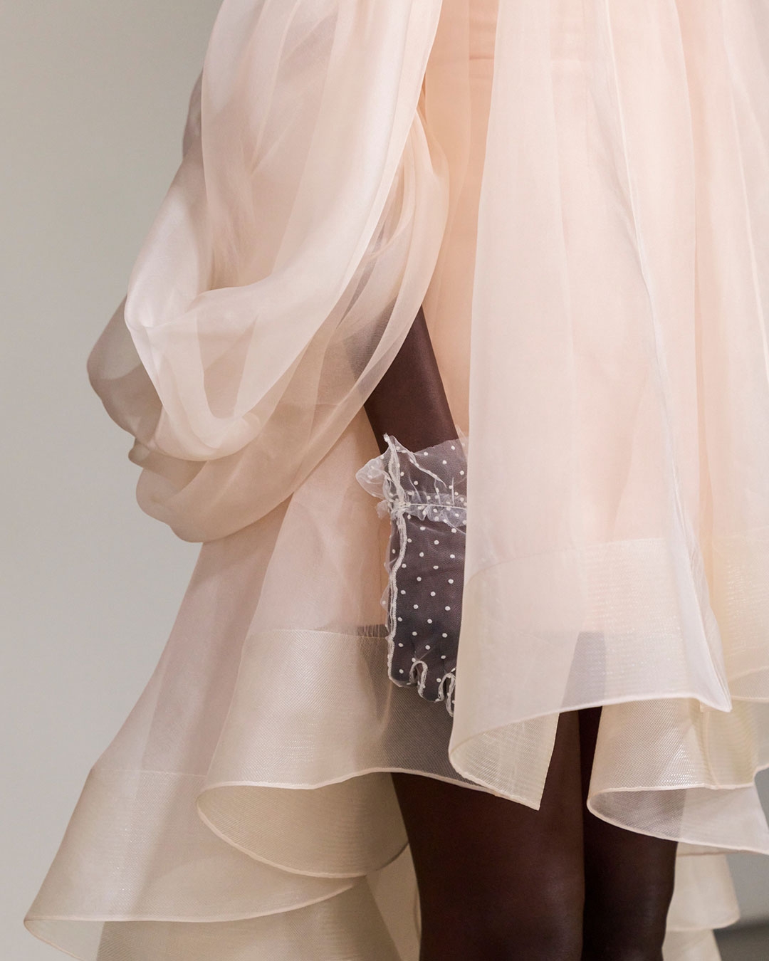LOOK 30: Matchmaker Drape Skirt in Ivory Barkcloth Print AND Aura Mule in Silver 