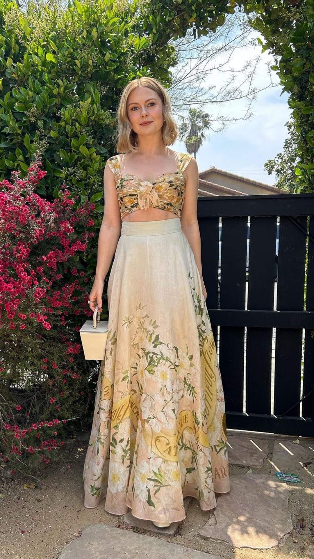 The Coaster Gathered Bra and Coaster Maxi Skirt as seen on Rose McIver  